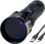 Powerful UV 365nm Black Light Flashlight - Waterproof, USB-C, Long Battery Life