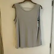 New BCBGMAXAZRIA Size S “ TERI” Sleeveless Top Vintage Haze Open Back Orig $78