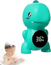 Baby Bath Water Gauge - Dinosaur Waterproof Digital Water Gauge | Three-Color Display, Shower Temperature Meter for Safe and Cozy Bath
