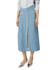 Maje Sequin Tweed Midi Skirt