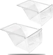 [ALVAR] [2 PACK] Upgraded 240337103 Crisper Bins Drawers Replacement for Frigidaire Kenmore,Crosley,White Westinghouse Refrigerator,Fridge Replacement Drawers for 240337102,240337105,240337107,240337108