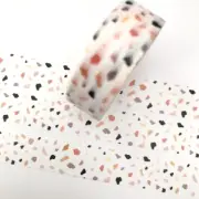 Washi Tape Terrazzo Pattern Rocks Stone Brown 15mm x 10m