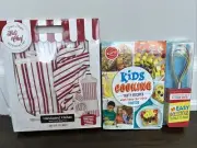 Klutz Kids Cooking Recipes Book & Handstand Apron Chef Hat Oven Mitt NEW