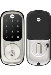 Yale Satin Nickel Assure Lock with Wi-Fi Connected Touchscreen, Smart Entry Door