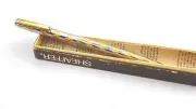 VINTAGE SHEAFFER LADY BALLPOINT PEN IN BRIGHT CHROME CHEVRON IN ORIGINAL BOX USA