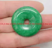 Wholesale Natural 30mm Green Jadeite Jade Round Circle Donut Gemstone Pendant