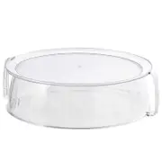 Tall Microwave Heatable PC material Plate Cover Splatter Guard Lid With Handle For Heating Pasta Warming Leftovers Transparent