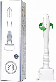 Adjustable Microneedling Derma Stamp - Professional Microneedle Pen for Hair, Beard Growth - Amazing Skin Pen for Face - 140 Titanium Pins - Best Derma Roller Alternative
