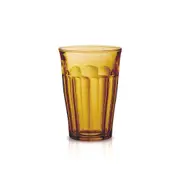 4pc Duralex Picardie 360ml Glass Highball Tumbler Drinking Cup Set Amber