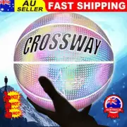 NEW Size 7 Holographic Glowing Reflective Basketball Light Up Glow in The Dark