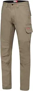 [Hard Yakka] Men's 3056 Stretch Canvas Cargo Pant, Desert, Size 127 Stout