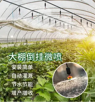 大棚倒掛噴頭微噴霧化滴灌系統自動噴淋養殖農業灌溉噴藥園藝溫室