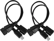 WATIIFUFU OTG Adapter Cable 2pcs Micro Convert Phone Data Transfer Charging and Peripheral Devices