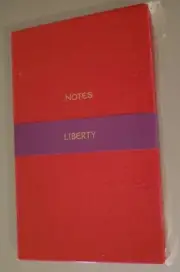 Liberty Notes Journal Hardcover Embroidered Notebook 5.2" X 8.5" 128 Pages Red