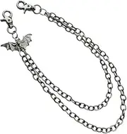 [Generic] Unisex Punk Chains for Pants, Heavy Duty Belt Chains Hip Hop Trousers Jeans Chain with bat for Wallet Keys