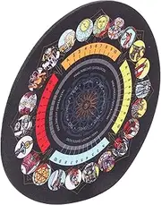 KOMBIUDA Rubber Divination Mat Tarot Card Altar Mat Non-Slip Back Washable Tablecloth for Divination Activities