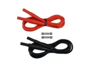 AEMC 2139.74 - Set of 2, Color-Coded Red/Black Fused Leads, 6.5ft