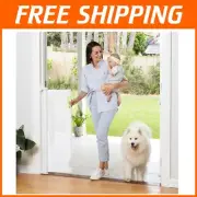 Durable 41" x 71" Retractable Baby Gate - 3-Way Locking, One-Handed Operation