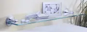 MOEN Preston 19 in. W Glass Bath Shelf in Chrome DN8490CH