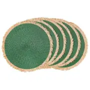 Round Placemats Set of 6 Woven Washable Place Mats Nonslip for Kitchen Dining...