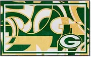 FANMATS 23269 Green Bay Packers 4ft. x 6ft. Plush Area Rug Xfit Design
