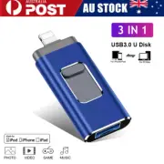 2TB 1TB USB 3.0 Flash Drive Memory Stick Thumb for iPhone iOS/Android OTG 3 in 1