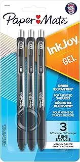 Paper Mate InkJoy Gel Pens, Medium Point, Black, 3 Count