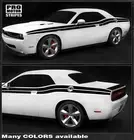 Dodge Challenger 2008-2023 Full Length Side Double Stripes Decals (Choose Color)