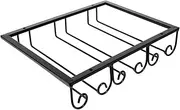 Iron Wine Glass Rack Wine Cup Holder Cabinet Sturdy Glass Holder for Kitchen Bar Hotel Home Ktv Party 3-slot 1pc