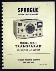 SPRAGUE Transfarad TCA-1 TCA1 Capacitor Analyzer Manual