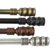 Macaroon 3/4” Adjustable Window Drapery Curtain Rod 18"-170" (5 sizes, 3 colors)