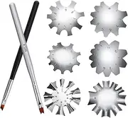 SHERCHPRY Professional Nail Builder Gel Templates 8pcs French Manicure Templates Manicure Cutter