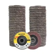 50-Pack 4.5" 40 Grit Flap Discs, Aluminum Oxide Type 27 Grinding Wheels for M...