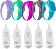 South Koala Hand Sanitizer Wristband Silicone Refillable Wristband, 5Pcs Portable Travel Hand Liquid Dispenser Bracelet for Adults & Kids(Multi Color)