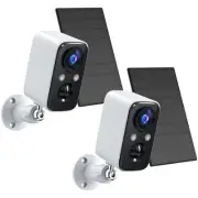 Security Cameras Wireless Outdoor with Solar Panel Cameras for Home Security,...