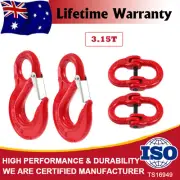 12MM 3.15T Hammerlock + Eye Sling Hook Safety Chain Caravan Trailer Connector RV