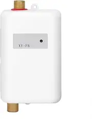 Electric Water Heater, White Rapid Heating Mini Tankless Instant Hot Water Heater Hot Cold Dual-use Under Sink Water Heater, Electricity Saving and Water Saving for Home Washing (220V 3000W )