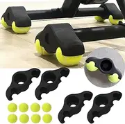 4pcs Indoor Bike Trainer Stand Rocker Feet Adapters with 8pcs Tennis Balls, for Indoor Bicycle Trainer Training Stationary Bikes, Stability Accessories for Smart Bike Resistance Trainer