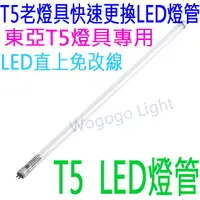 在飛比找蝦皮購物優惠-東亞 T5 LED燈管 燈管 二尺10W/四尺20W T5燈