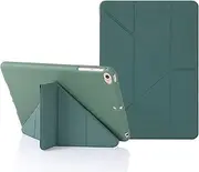 MuyDoux Origami Case for iPad mini 5 4 3 2, iPad Mini Case 7.9 Inch, 5-in-1 Multiple Viewing Angles, Smooth Front Cover & Shockproof Soft Flexible Back, Auto Sleep/Wake, Midnight Green
