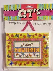 Q T's The Nittany Quill Plaque " I Don't Think So" Home Office Decor VTG