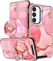 [Buleens] for Samsung Galaxy S23 FE Case 6.4 Inch - with Ring Stand & Camera Cover Cute Designed for Women Girls Girly Pretty Fashion for Samsung S23 FE Case Compatible with Magsafe