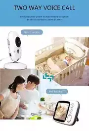 Wireless Baby Monitor 3.2" LCD IR Night Vision 2-Way Talk 8 Lullabies Temp Read