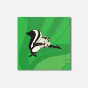 Pepe Le Pew Cartoon 4'' X 4'' Square Wooden Coaster