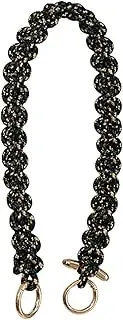 [CLoxks] Bags Strap DIY Ladies Handbag Strap Handmade Rope Woven Design Girls Short Bag Strap Length 60cm Chain Shoulder Bag Leather Strap Wide Shoulder Strap (Color : Upgrade Hua lv, Size : 60cm Gold Loop)