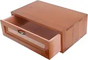 Monitor Riser Stand with Drawer Type Retro Dresser Storage Container for Makeup Stationery Organization Durable Practical Desktop