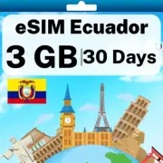 eSIM Ecuador - 3 GB - 30 Days - Travel eSIM | QR code activation