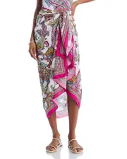 L'Agence Maribel Bright Paisley Pareo Cover-Up
