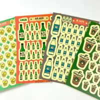 在飛比找蝦皮購物優惠-韓國 飲料貼紙 燒酒貼紙 啤酒貼紙 咖啡貼紙 水 手帳貼紙 