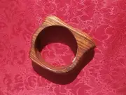 Vintage NOS Lord & Taylor 2-Tone Wood MCM Nakashima Style Artsy Bangle Bracelet